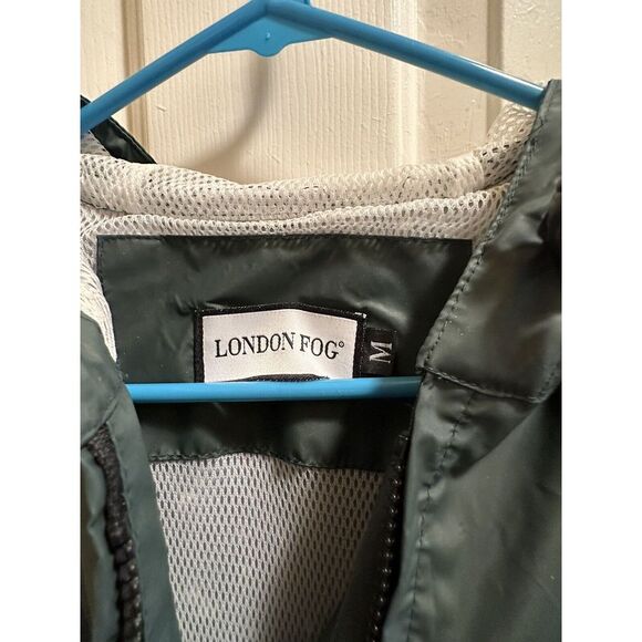 London Fog Yellow/Green/Blue Rain Jacket with Pockets Size M Rain Coat - Picture 6 of 6